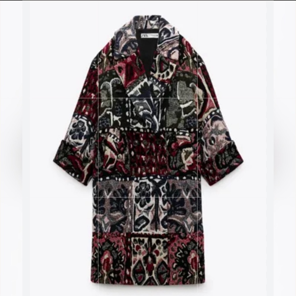 Zara Multicolor Patterned Coat - image 3